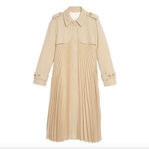 SANDRO RARE size XS Pleated trench coat with belt
